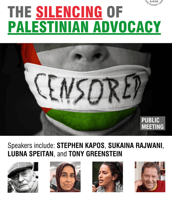 The Silencing of Palestinian Advocacy graphic
